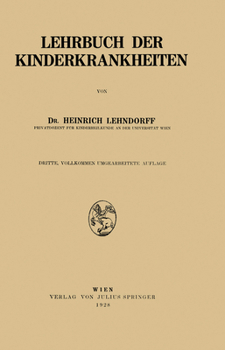 Paperback Lehrbuch Der Kinderkrankheiten [German] Book