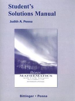 Paperback Student Solutions Manual for Basic Mathematics with Early Integers Book