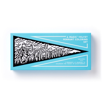 Toy Small Victories Magic Velvet Pennant Coloring Set Book