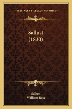 Paperback Sallust (1830) Book