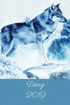 Paperback Diary 2019: Wolf Art Print Watercolour Book