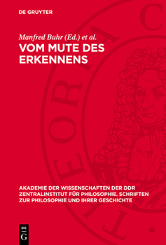 Hardcover Vom Mute Des Erkennens: Beiträge Zur Philosophie G. W. F. Hegels [German] Book