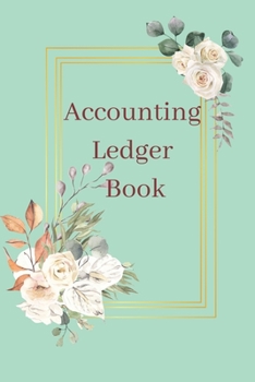Paperback Accounting Ledger: Light Green Floral Book