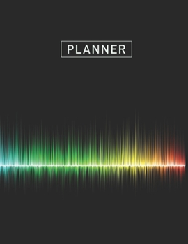 Planner: Rainbow Soundwaves 2 Year Weekly Planning Organizer | 2020 - 2021 | January 20 - December 21 | Writing Notebook | Productive Datebook Calendar Schedule | Plan Days, Set Goals & Get Stuff Done
