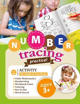Paperback Number Tracing Practice!: Activity for Study & Teaching. Book