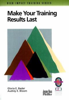 Paperback Make Training Results Last Guide Rev Book