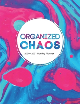 Paperback Organized Chaos: 2-Year Calendar (Jan 2020 - Dec 2021), 8.5" x 11" Book