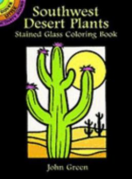 Paperback Southwest Desert Plants Stained Glass Coloring Book