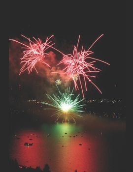 Paperback 4th of July Fireworks Above Lake Tahoe Notebook Book