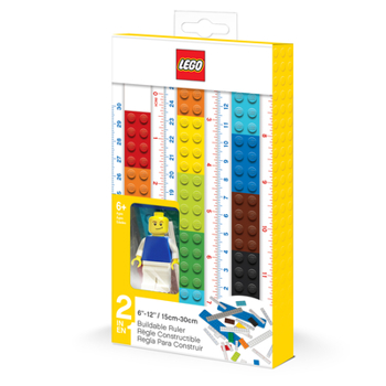 Toy Lego Stationery 2.0 Ruler with Minifigure Book