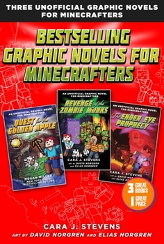 Paperback Bestselling Graphic Novels for Minecrafters (Box Set): Includes Quest for the Golden Apple (Book 1), Revenge of the Zombie Monks (Book 2), and the End Book