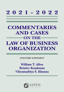 Paperback Commentaries and Cases on the Law of Business Organizations: 2021-2022 Statutory Supplement Book