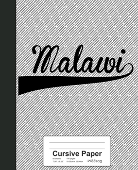 Paperback Cursive Paper: MALAWI Notebook Book