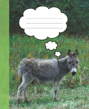 Paperback Gray Miniature Donkey Wide-ruled Lined School Composition Notebook Book