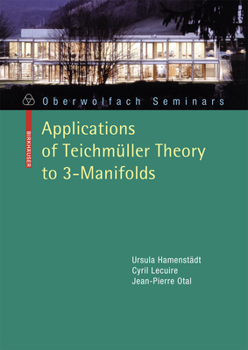 Paperback Applications of Teichm Ller Theory to 3-Manifolds Book