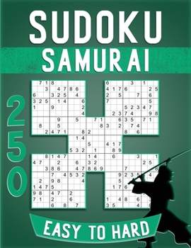 Paperback Samurai Sudoku Large Print for Adults: 250 Puzzles Easy To Hard for seniors with solutions. Book