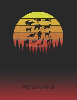 Weekly Planner: Safari Animals | 2020 - 2021 | Plan Weeks for 1 Year | Retro Vintage Sunset Cover | January 20 - December 20 | Planning Organizer ... | Plan Days, Set Goals & Get Stuff Done