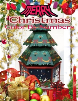 Merry Christmas Color By Numbers: a beautiful colouring book with Christmas designs on a black background, for gloriously vivid colours