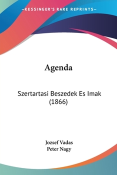 Agenda: Szertartasi Beszedek Es Imak (1866)
