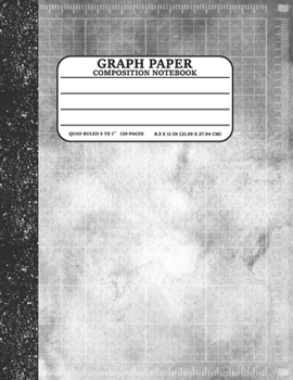 Graph Paper Composition Notebook: Math and Science Lover Graph Paper Cover Watercolor Silver (Quad Ruled 5 squares per inch, 120 pages) Birthday Gifts For Math Lover Teacher,Student Notebook