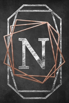 Chalkboard Foiling Minimalist Letter Notebook - N: A personalized monogram notebook just for you!