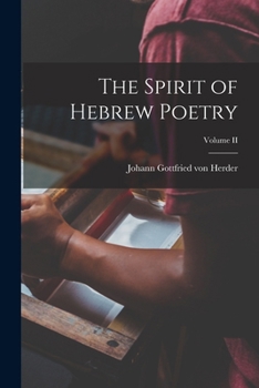 Paperback The Spirit of Hebrew Poetry; Volume II Book