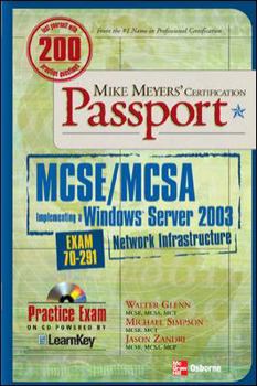 Paperback MCSE/MCSA Windows Server Implementing a Network Infrastructure 2003: Exam 70-291 [With CDROM] Book