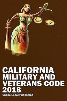 Paperback California Military and Veterans Code 2018 Book