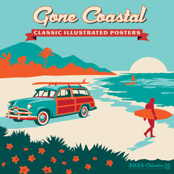 Calendar Gone Coastal 2025 12 X 12 Wall Calendar Book