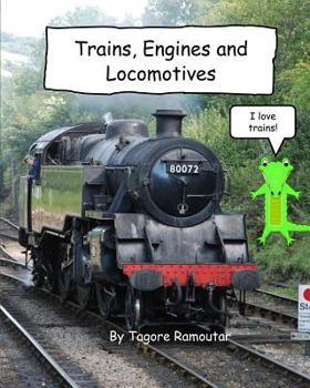 Paperback Trains, Engines and Locomotives: I Love Trains Book