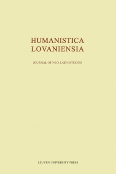 Paperback Humanistica Lovaniensia: Journal of Neo-Latin Studies Book