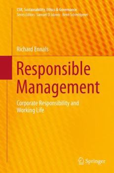 Paperback Responsible Management: Corporate Responsibility and Working Life Book
