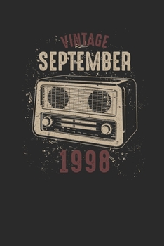 Vintage September 1998: Graph Paper Journal (6" X 9" - 120 Pages/ 5 Squares per inch) for Birthday Gift Idea for Women And Men