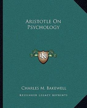Paperback Aristotle On Psychology Book