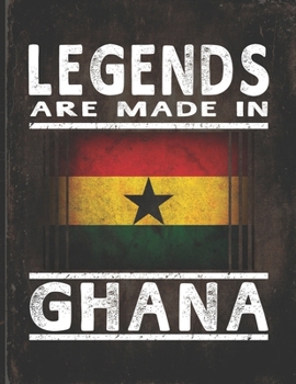 Legends Are Made In Ghana: Customized Gift for Ghanaian Coworker  Undated Planner Daily Weekly Monthly Calendar Organizer Journal