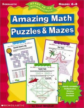 Paperback Amazing Math Puzzles and Mazes Book