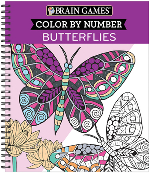 Spiral-bound Brain Games - Color by Number: Butterflies Book