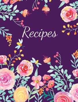 Paperback Recipes: Large Blank Recipe Book to Write in Favorite Recipes Book