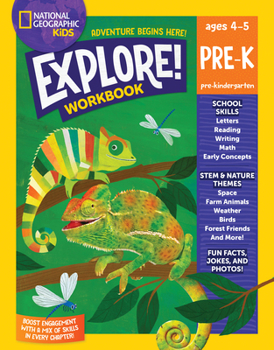 Paperback National Geographic Kids Explore! Workbook Pre-K Book