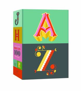 Card Book Drop Caps: 100 Postcards Book