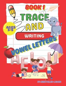 Paperback Book 1 Trace and Writing Vowel letters Book