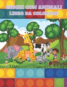 Paperback Giochi Con Animali - Libro Da Colorare [Italian] Book