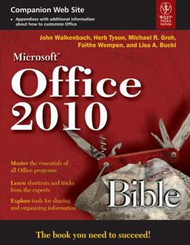 Paperback Microsoft Office 2010 Bible Book
