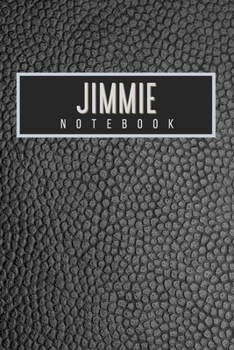 Jimmie Notebook: Personalised gift notebook for Jimmie: Beautiful black leather effect notebook notepad: Handy 6x9in size.