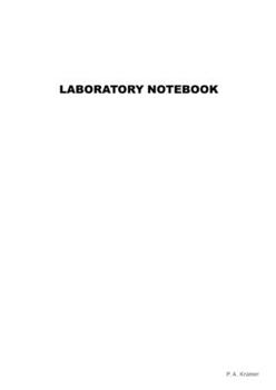 Paperback Laboratory Notebook Book