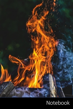 Notebook: Fire,  Flame Spirit,  Face,  Appearance themed Notebook / Journal / Diary / Composition book / Daily Planner - 6 x 9 inches (15,24 x 22,86 cm), 150 pages, glossy finish.