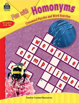 Paperback Fun with Homonyms: Crossword Puzzles and Word Searches Book