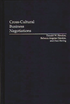 Hardcover Cross-Cultural Business Negotiations Book