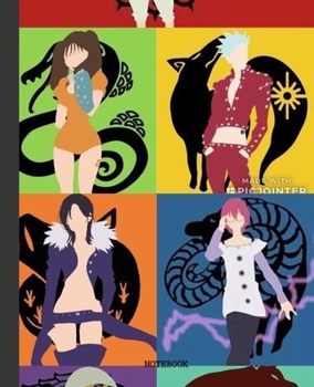 Notebook: Anime Seven Deadly Sins Soft Glossy Cover Graph Paper Pages Book 7.5 x 9.25 Inches 110 Pages