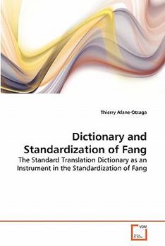 Paperback Dictionary and Standardization of Fang Book